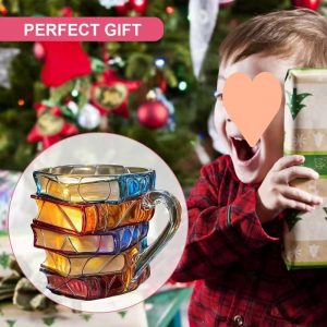 Book Reader Coffee Mug - Painted Book Mug