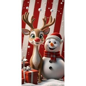 Gold Theme Snowman Linings For Christmas Doors Xmas Door Cover Outdoor Garden Front Door Decoration New Year 2026 Party Supplies - Dn-55645