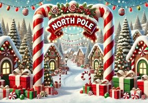 Christmas North Pole Backdrops Xmas Holidays Party Decorations Photography Background Banner Photo Booth Props Party Supplies - Style 4