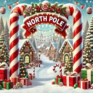 Christmas North Pole Backdrops Xmas Holidays Party Decorations Photography Background Banner Photo Booth Props Party Supplies - Style 4