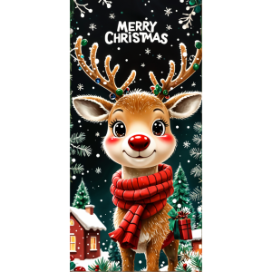Christmas Door Cover Merry Christmas Background Banner Xmas Fabric Door Banner Photography Hanging Cover Photo Booth Props Decor - Style 5-180x90cm