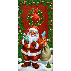 Christmas Door Cover Merry Christmas Background Banner Xmas Fabric Door Banner Photography Hanging Cover Photo Booth Props Decor - 12