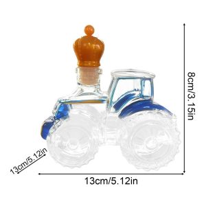 Whiskey Bottle 300ml Tractor Shape Alcohol Dispenser Vodka Whiskey Bottle Dispenser For Bourbon Drinks Beverages Family - Blue