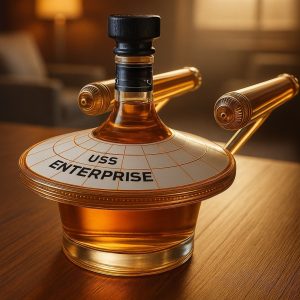 Spaceship Whiskey Wine Bottle High Borosilicate Glass Sealed Wine Jar Home Decoration Ornaments Craft Wine Bottle Decanter - C