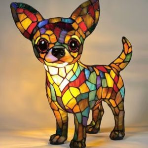 Mystic Cat Resin Art Lamp - Magic Dog P Variant