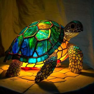 Mystic Cat Resin Art Lamp - Magic Turtle