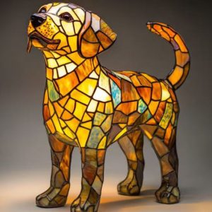 Mystic Cat Resin Art Lamp - Magic Dog C Variant
